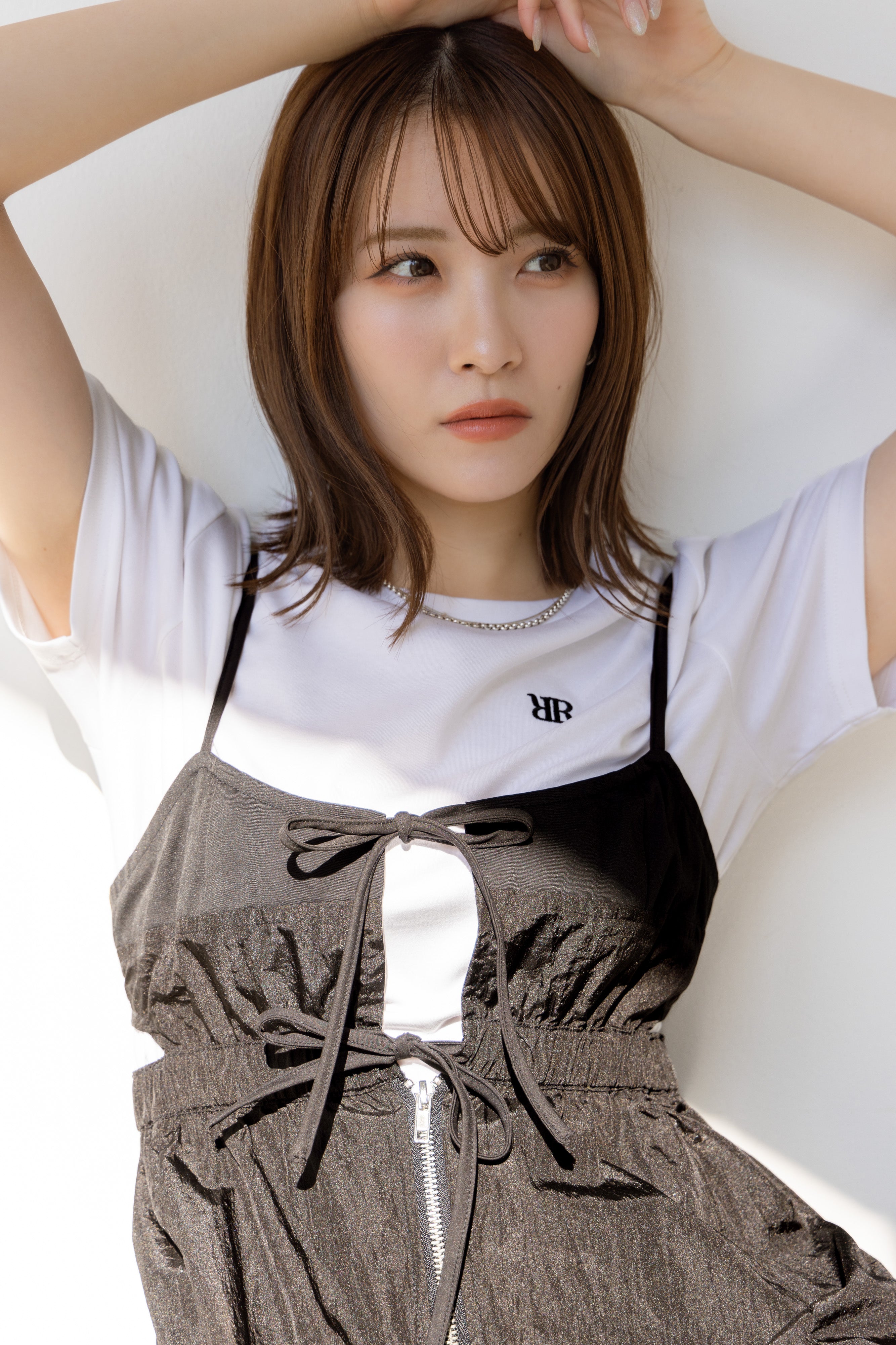 RNワンポイント刺繍クロップドTシャツ