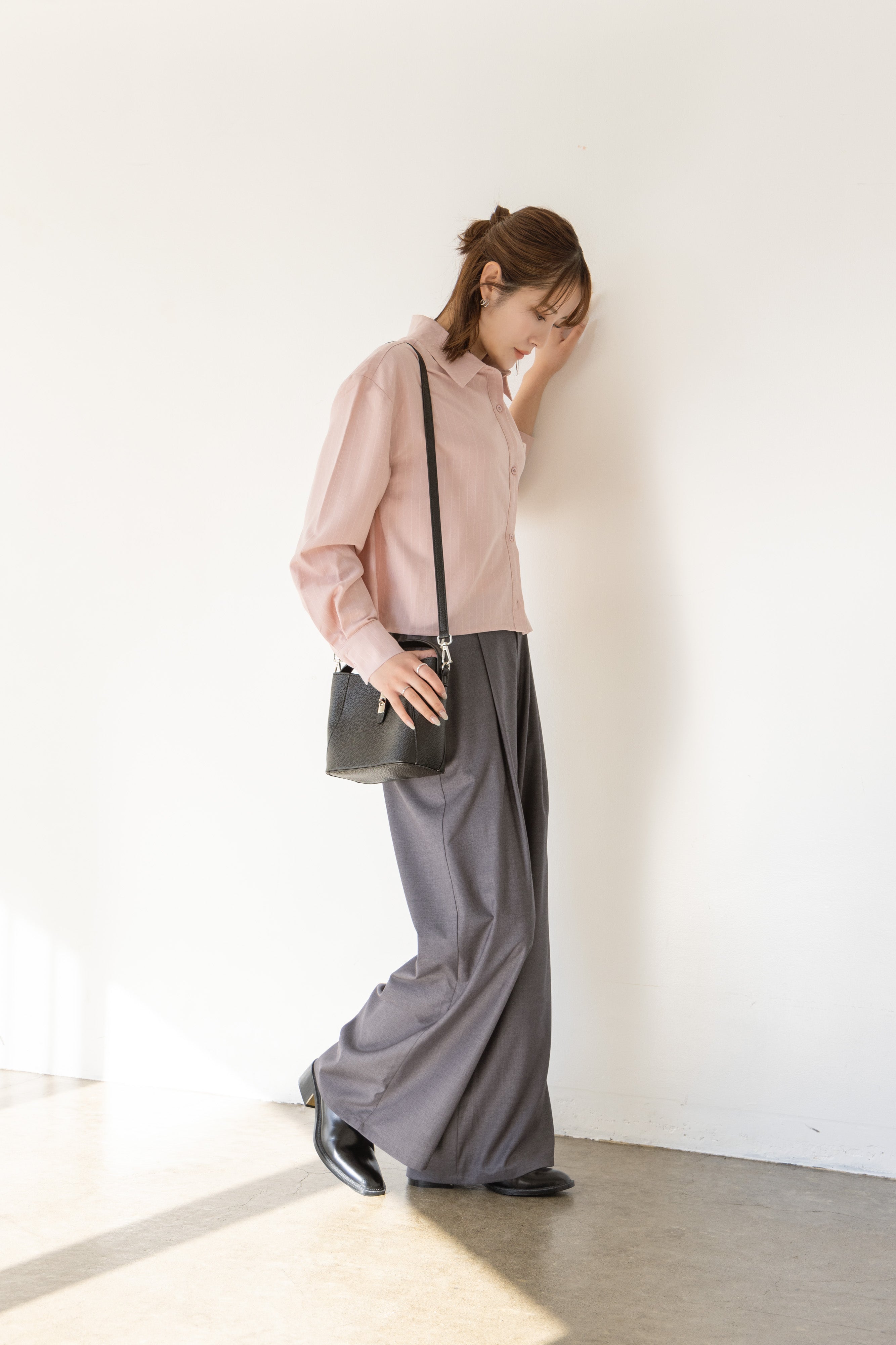 ウエストレイヤードワイドパンツ