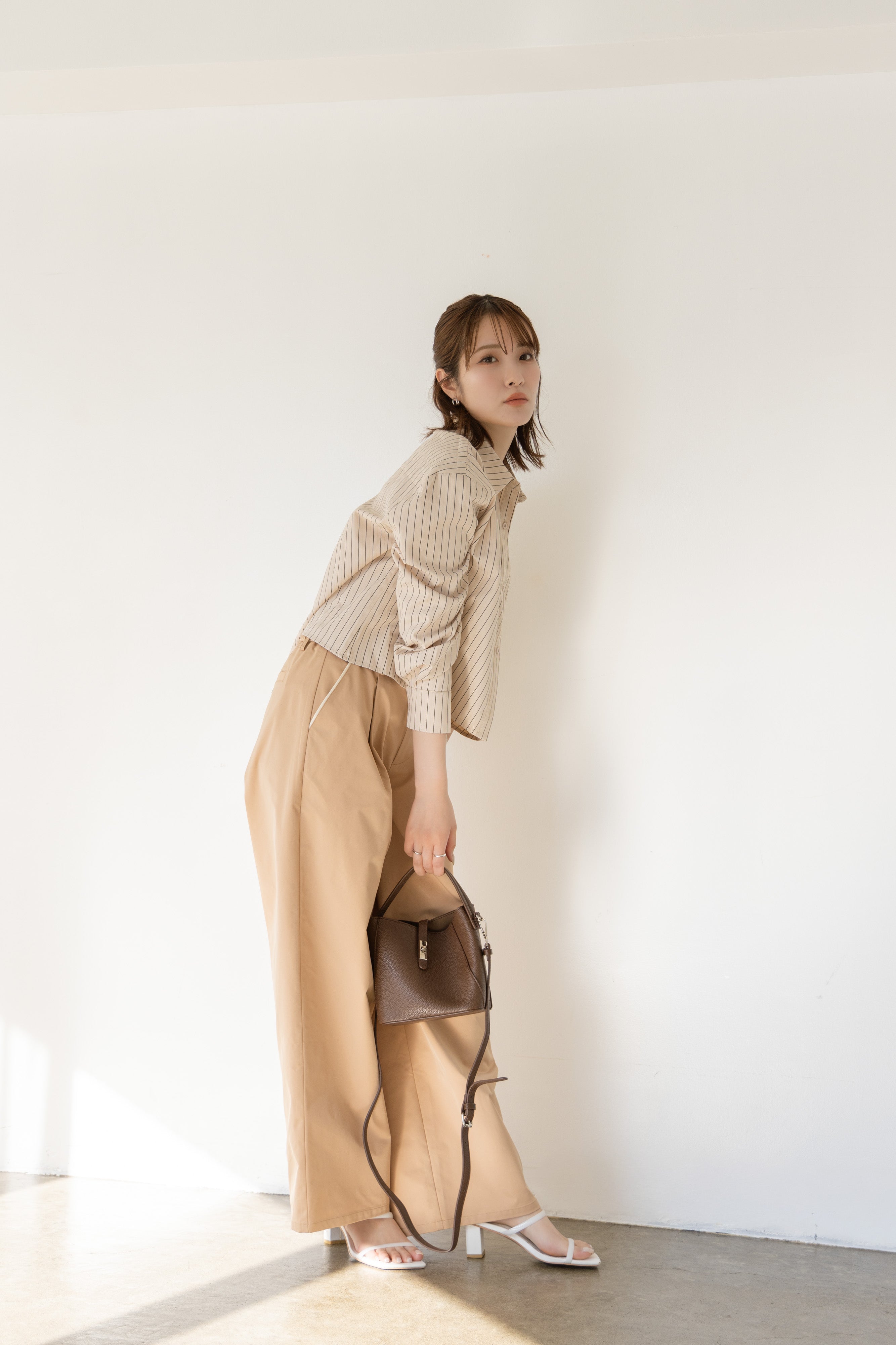 ウエストレイヤードワイドパンツ