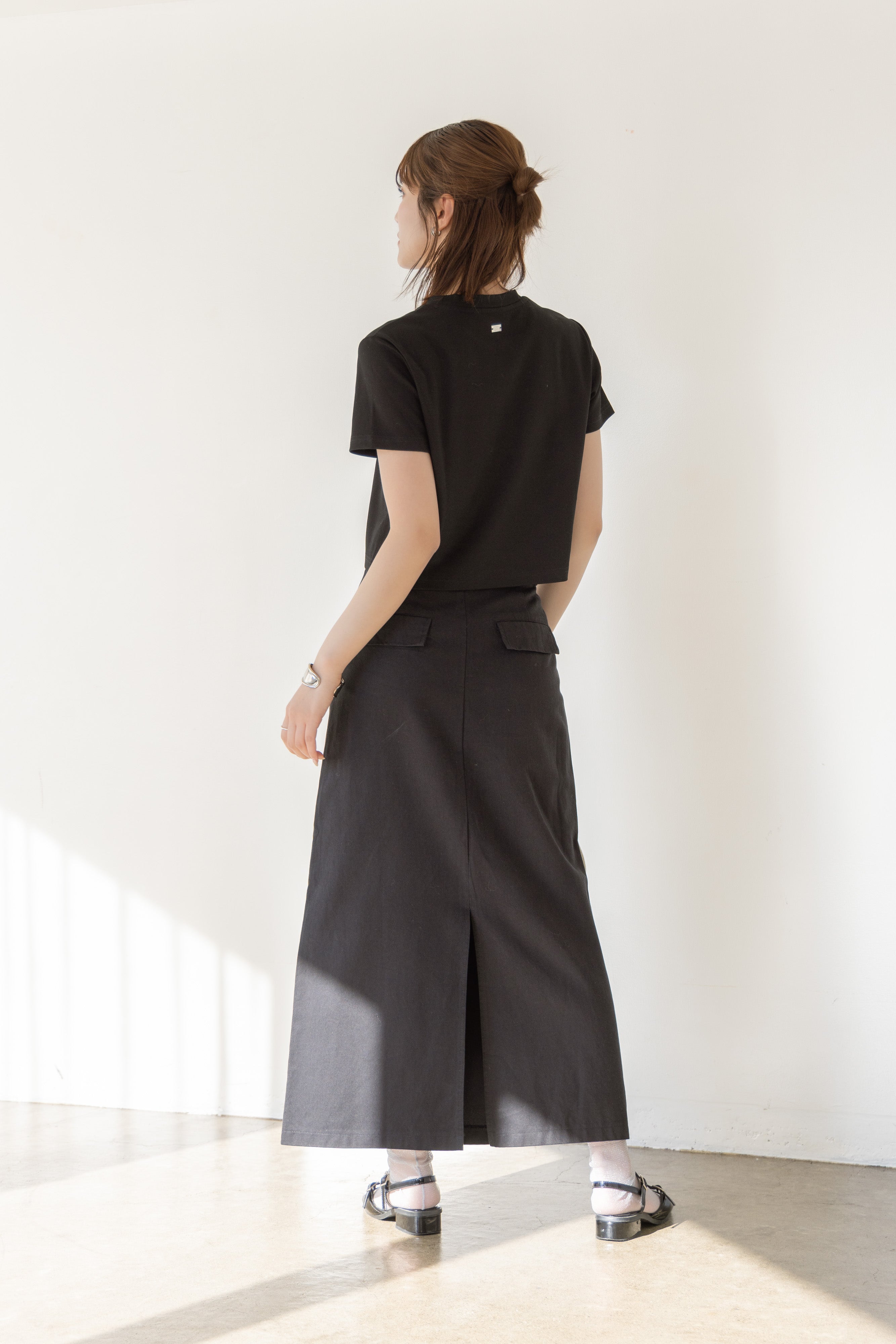 RNワンポイント刺繍クロップドTシャツ