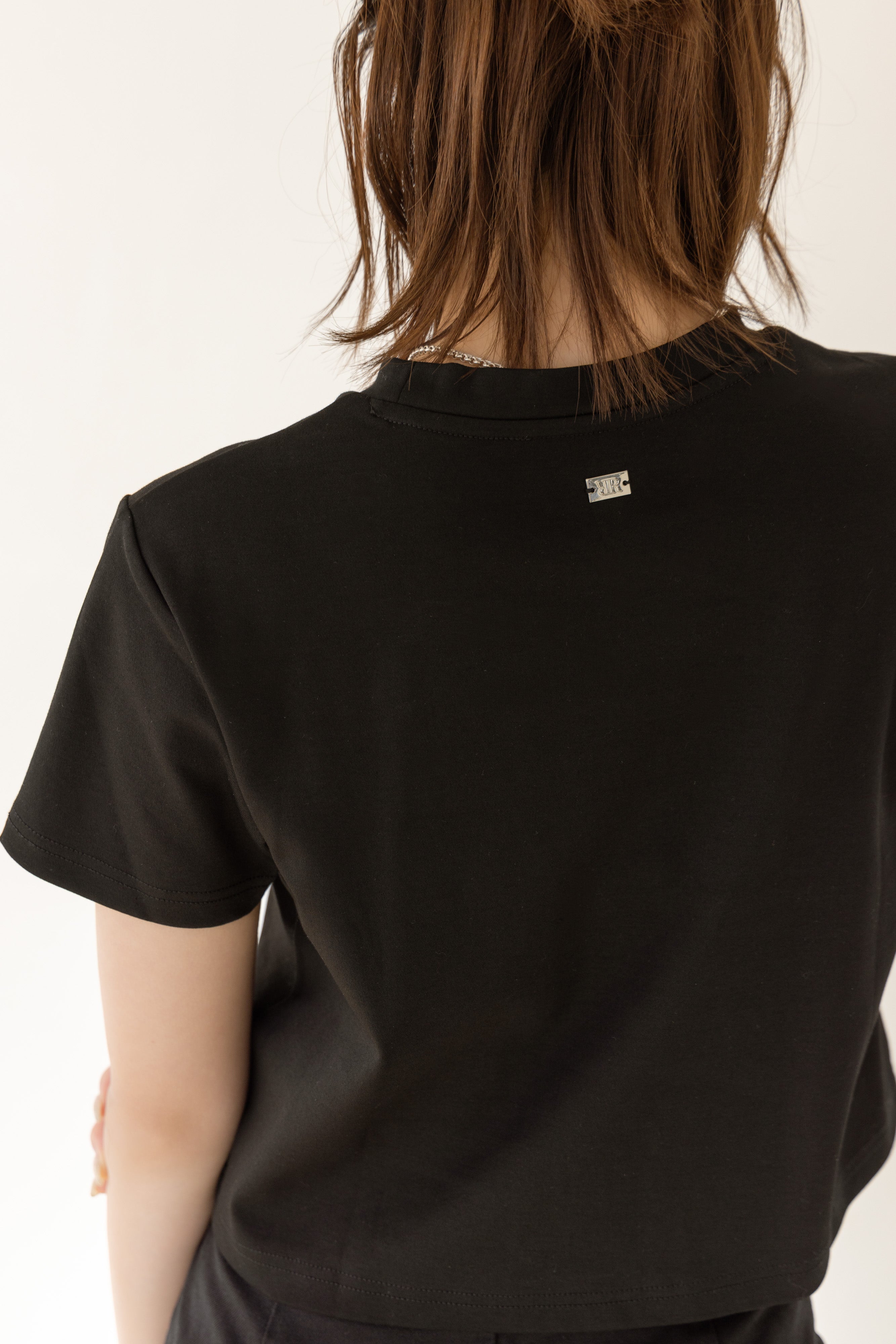 RNワンポイント刺繍クロップドTシャツ