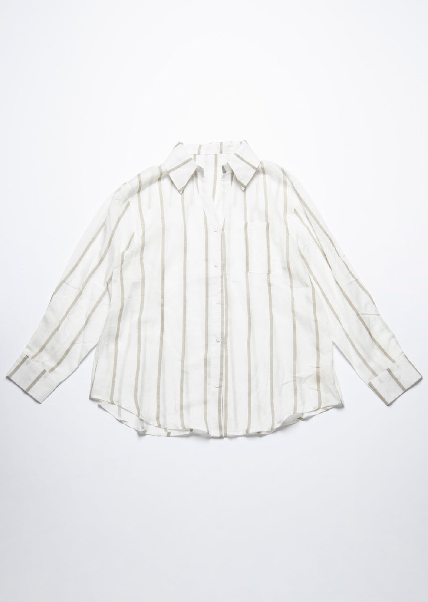 ストライプオーバーシャツ