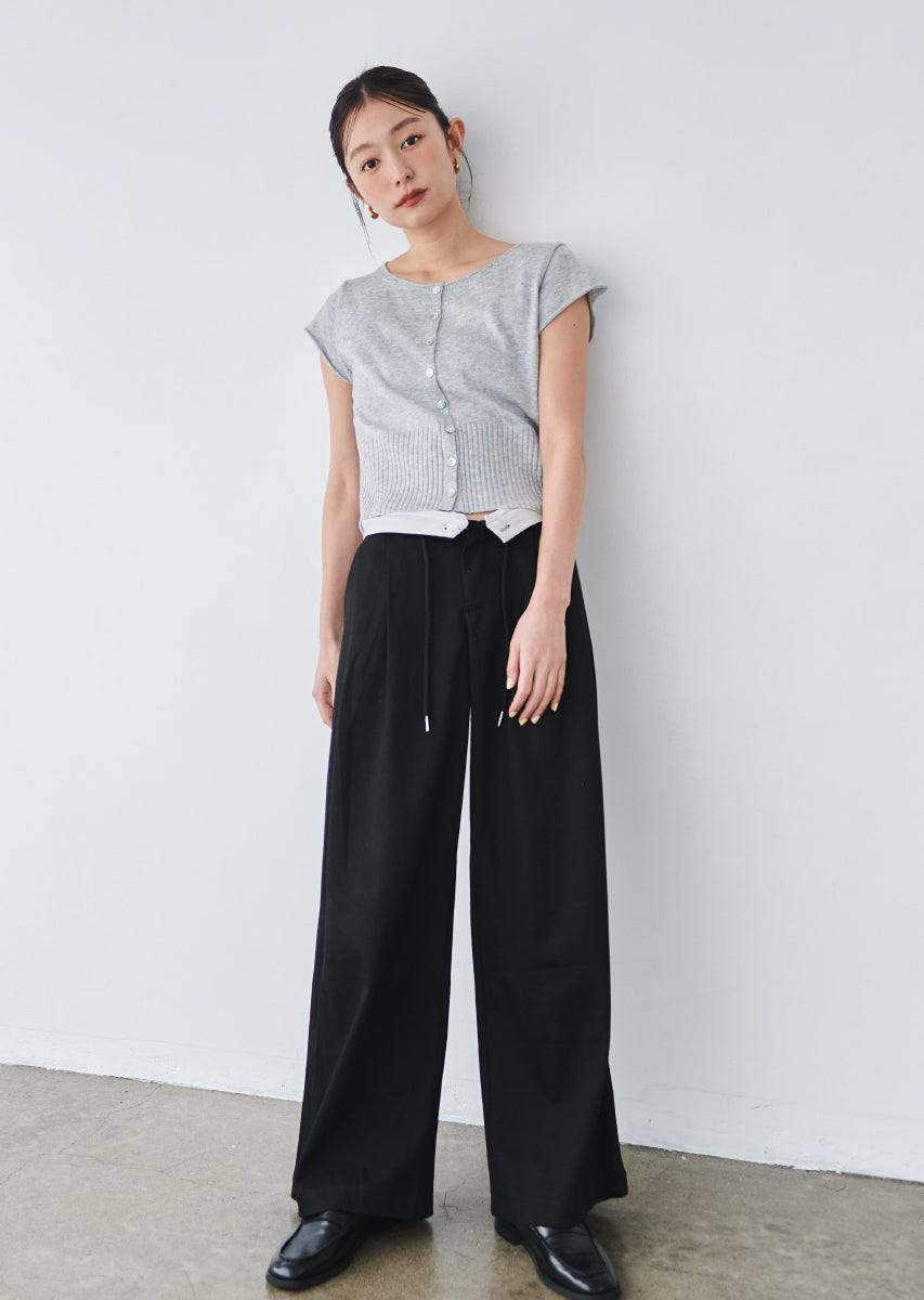 2WAYハーフスリーブサマーニット