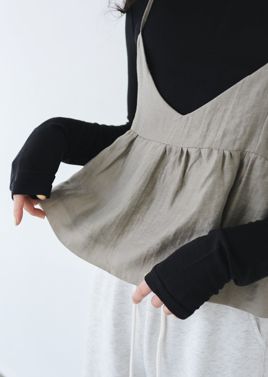 ビスチェ付きシアートップス