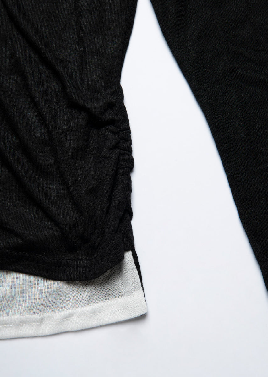 ハーフジップシアートップス