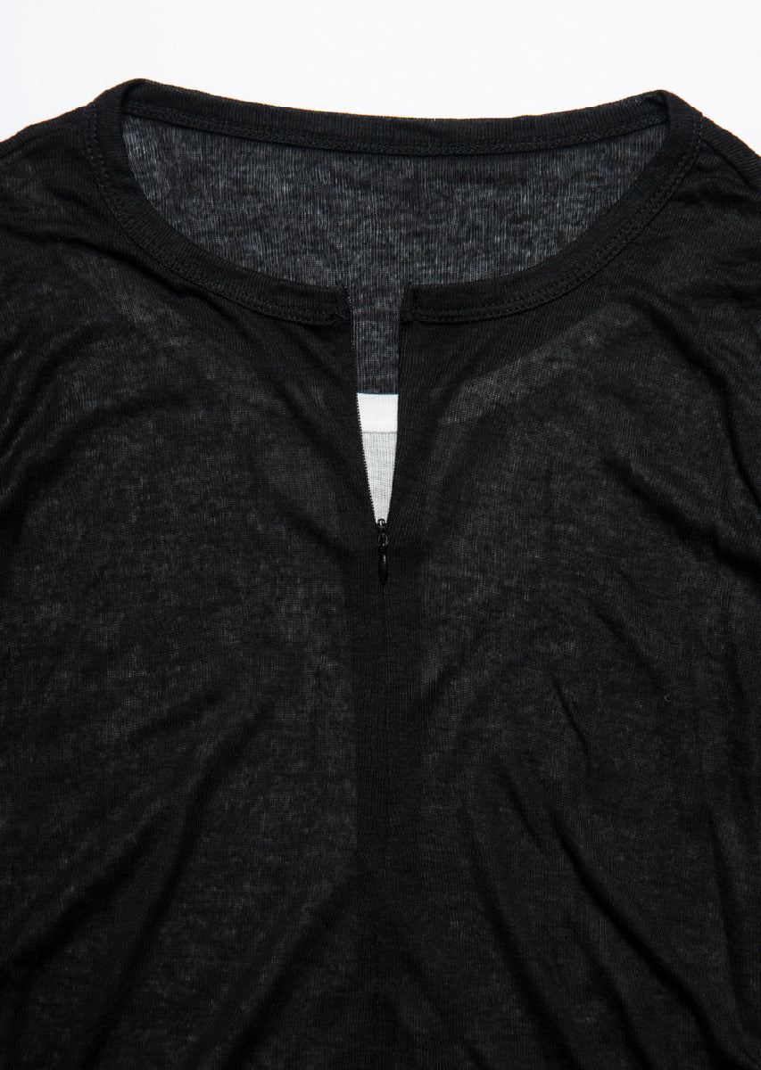 ハーフジップシアートップス