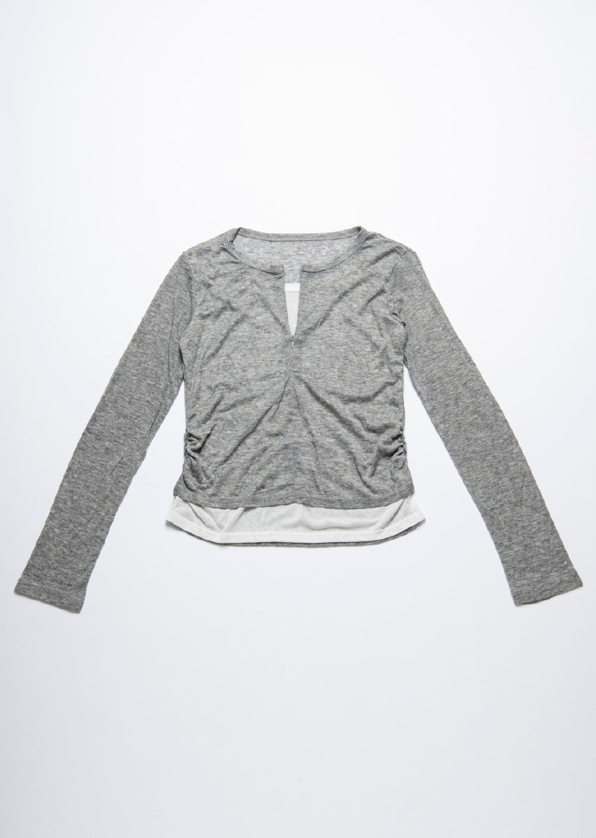 ハーフジップシアートップス