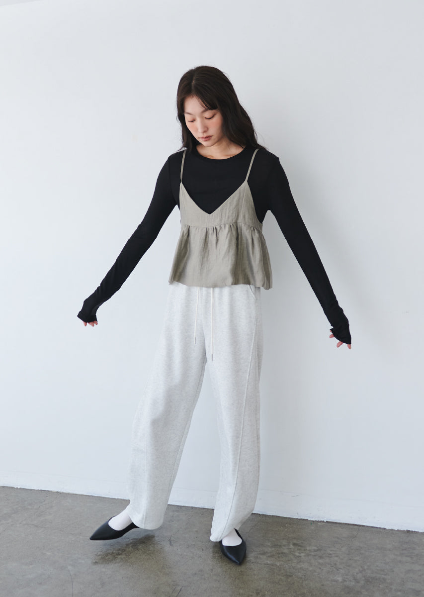 ビスチェ付きシアートップス