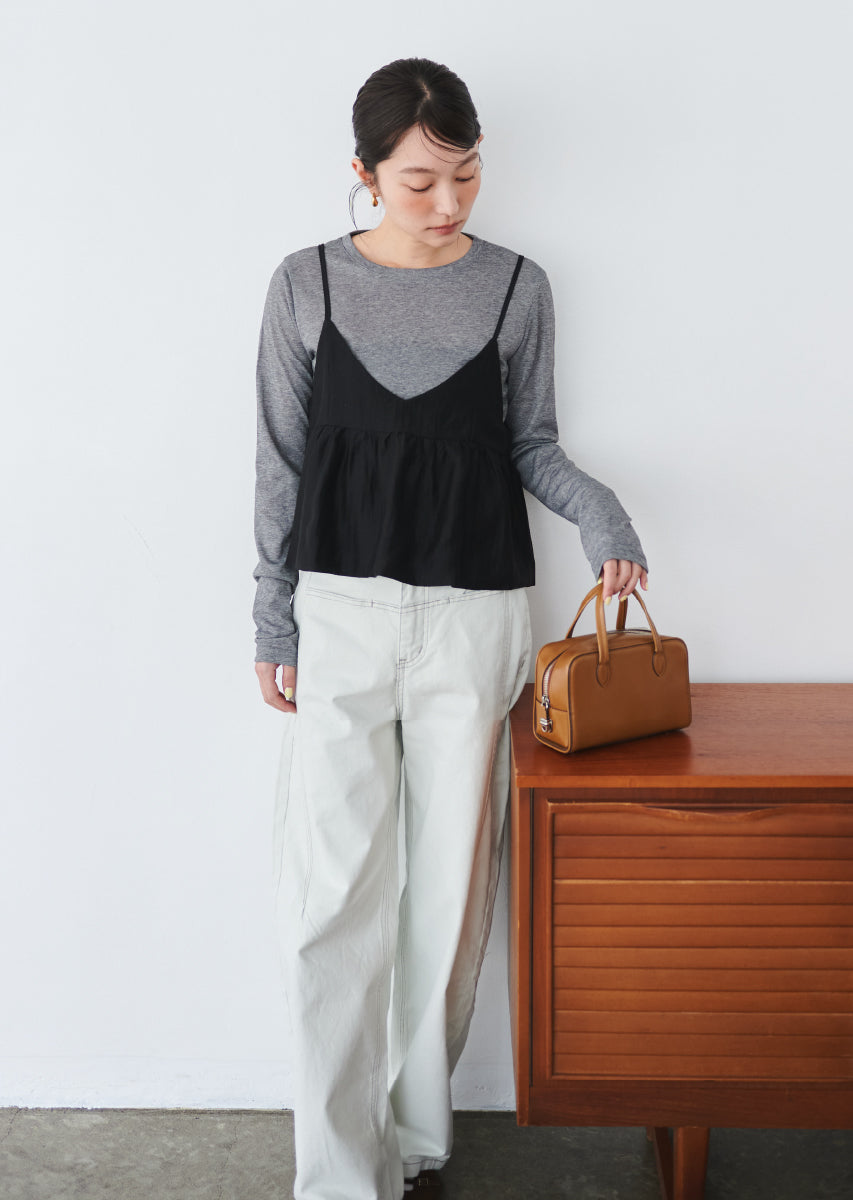 ビスチェ付きシアートップス