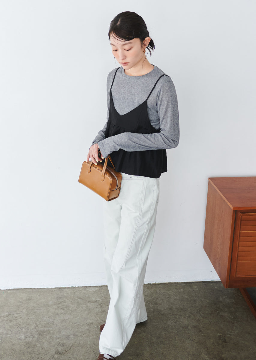 ビスチェ付きシアートップス