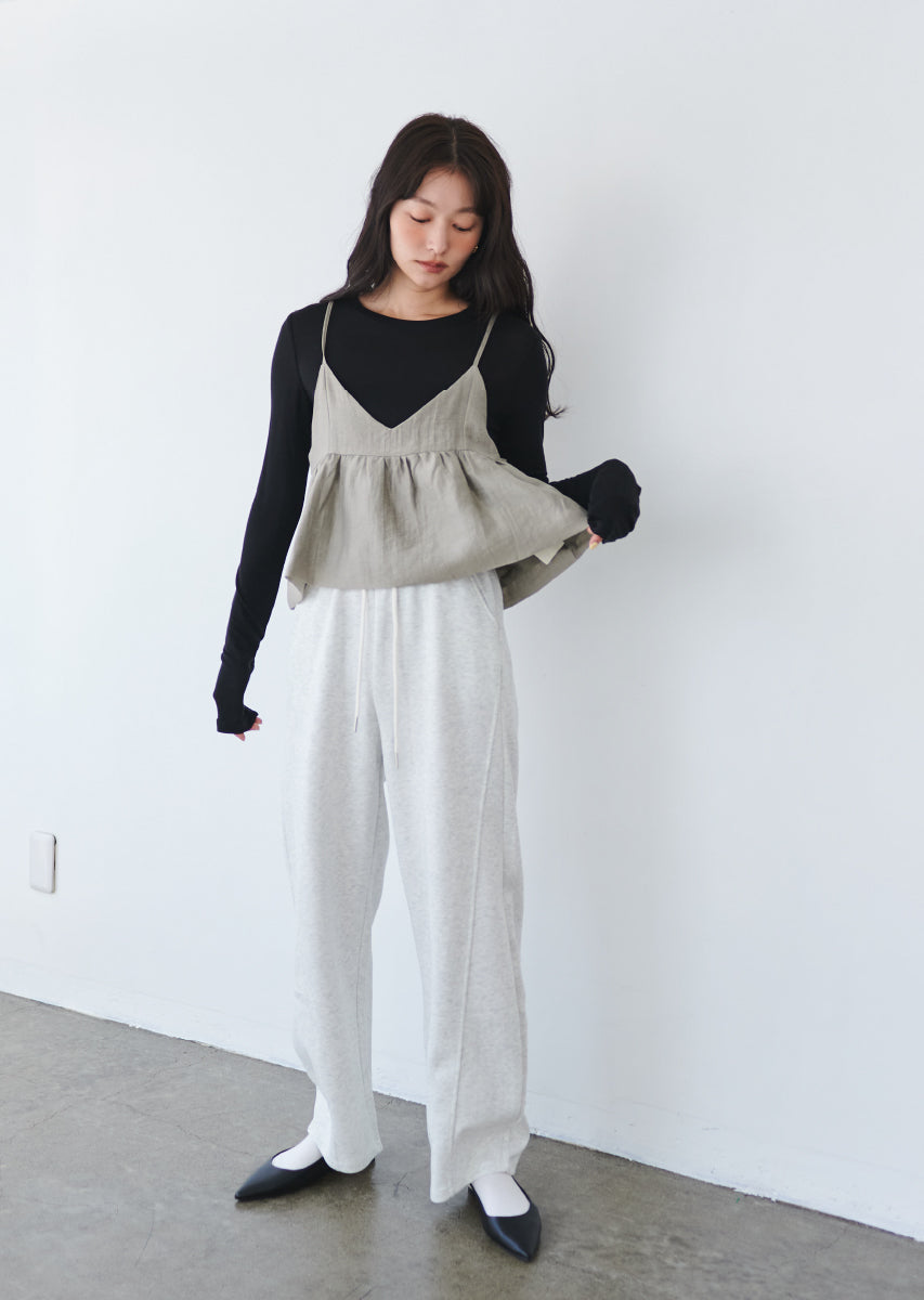 ビスチェ付きシアートップス