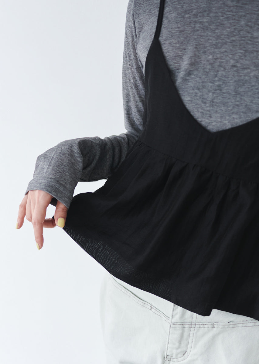 ビスチェ付きシアートップス