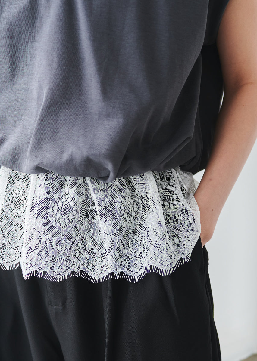 《追加》ハーフジップレースドッキングトップス