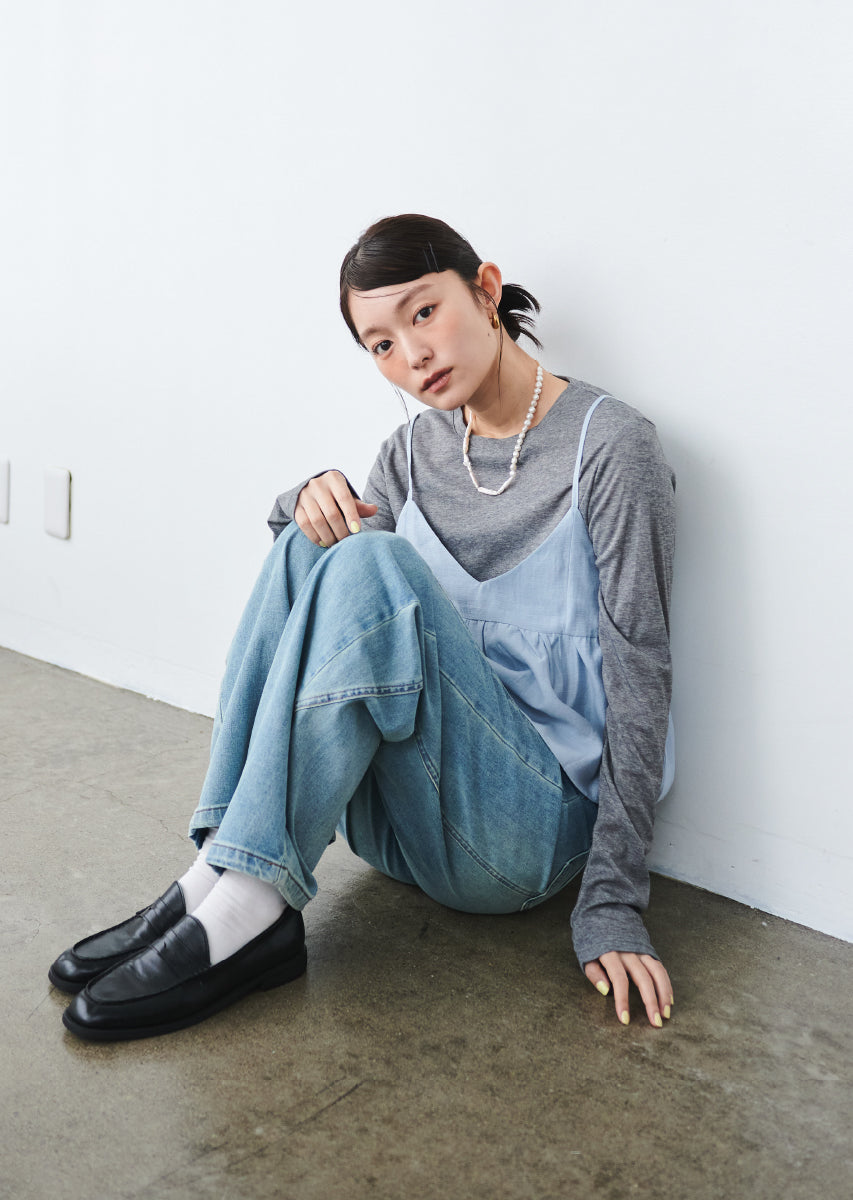 ビスチェ付きシアートップス