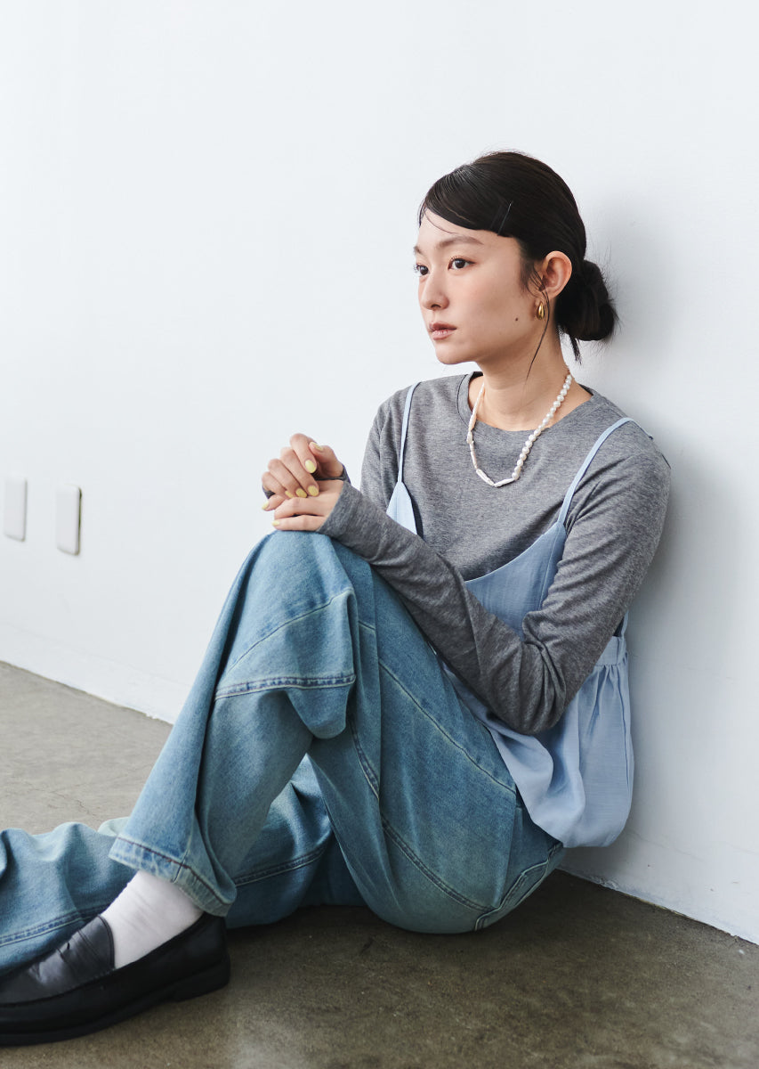 ビスチェ付きシアートップス