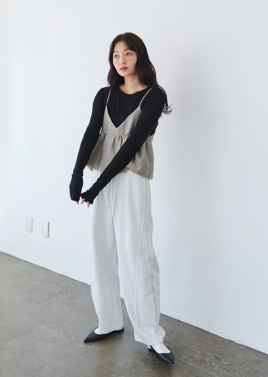 ビスチェ付きシアートップス