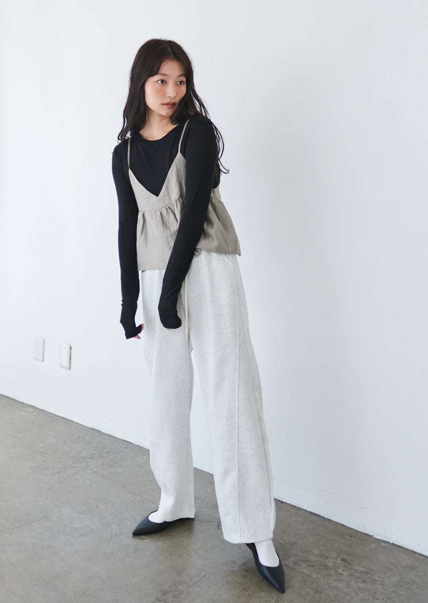 ビスチェ付きシアートップス