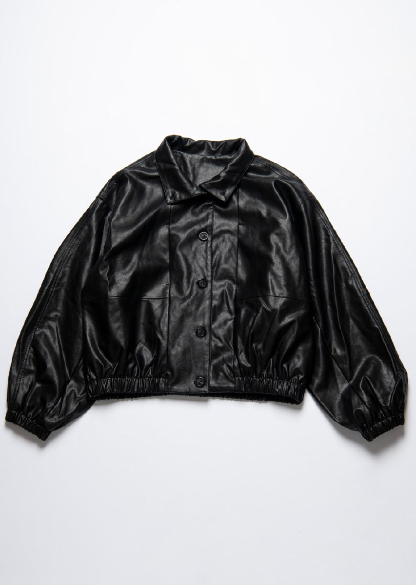 フェイクレザーオーバーブルゾン
