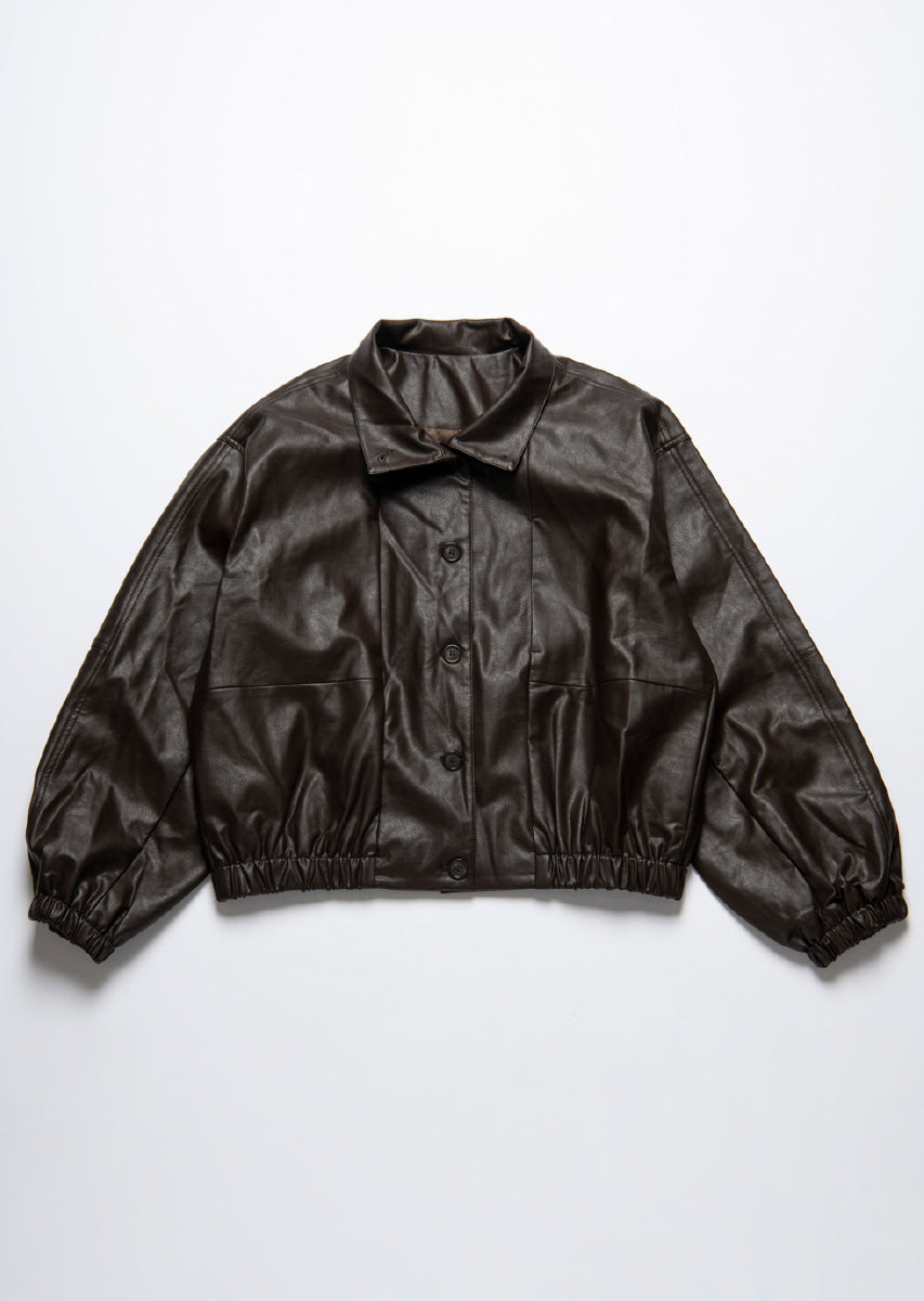 フェイクレザーオーバーブルゾン