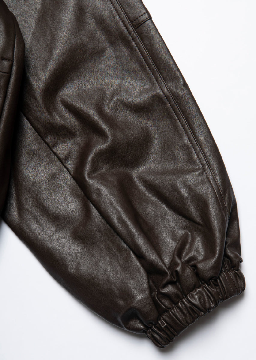 フェイクレザーオーバーブルゾン