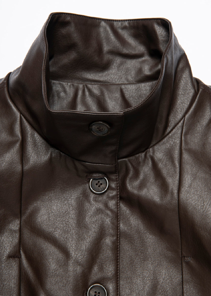 フェイクレザーオーバーブルゾン