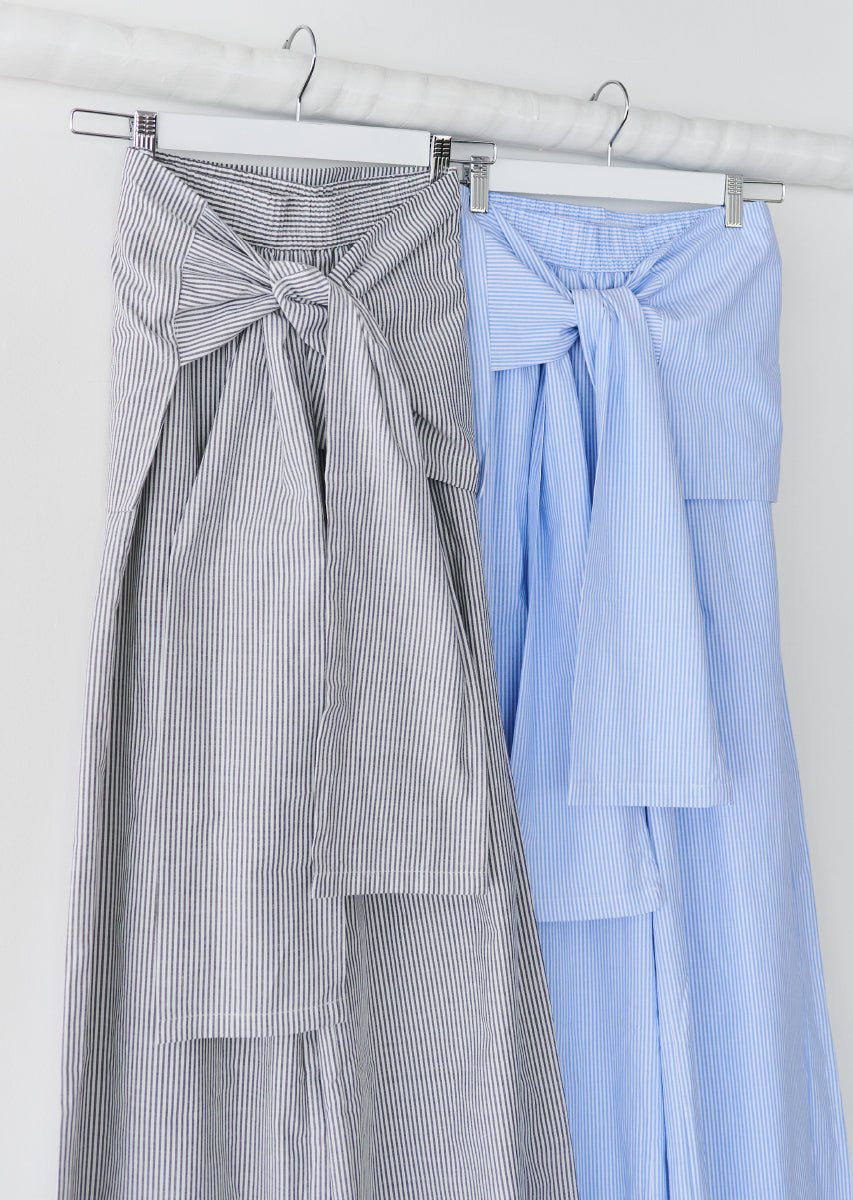 ウエストラップストライプパンツ