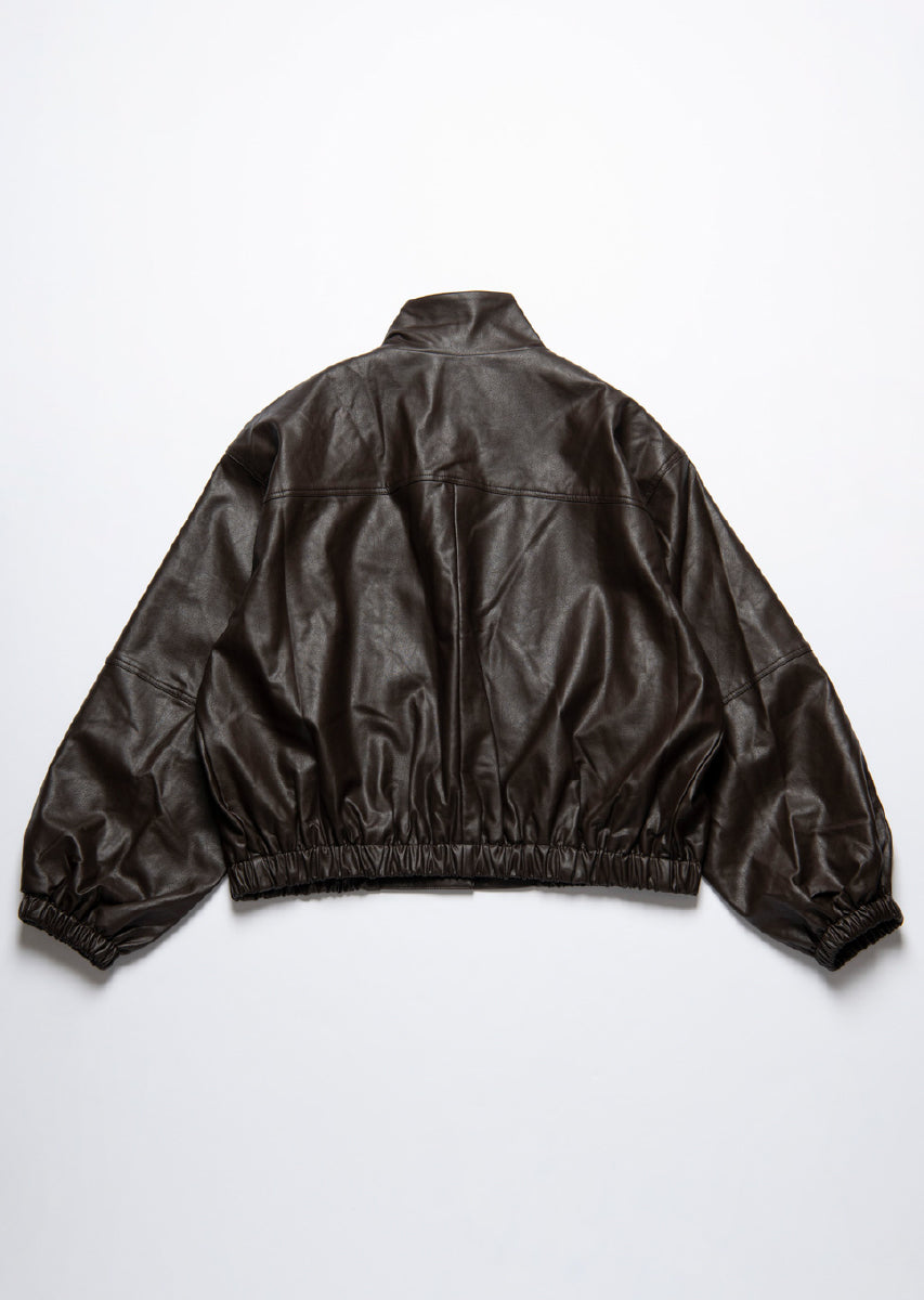 フェイクレザーオーバーブルゾン