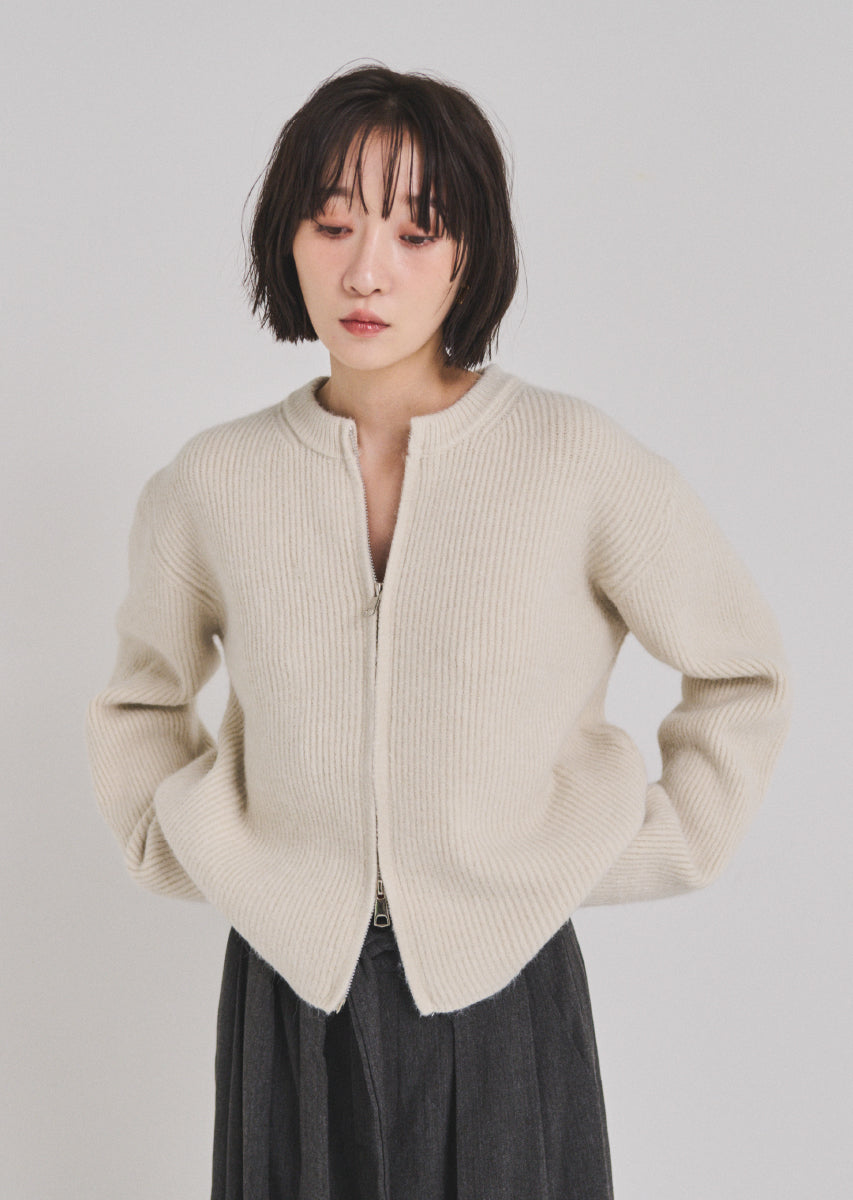 ダブルジップカーディガン