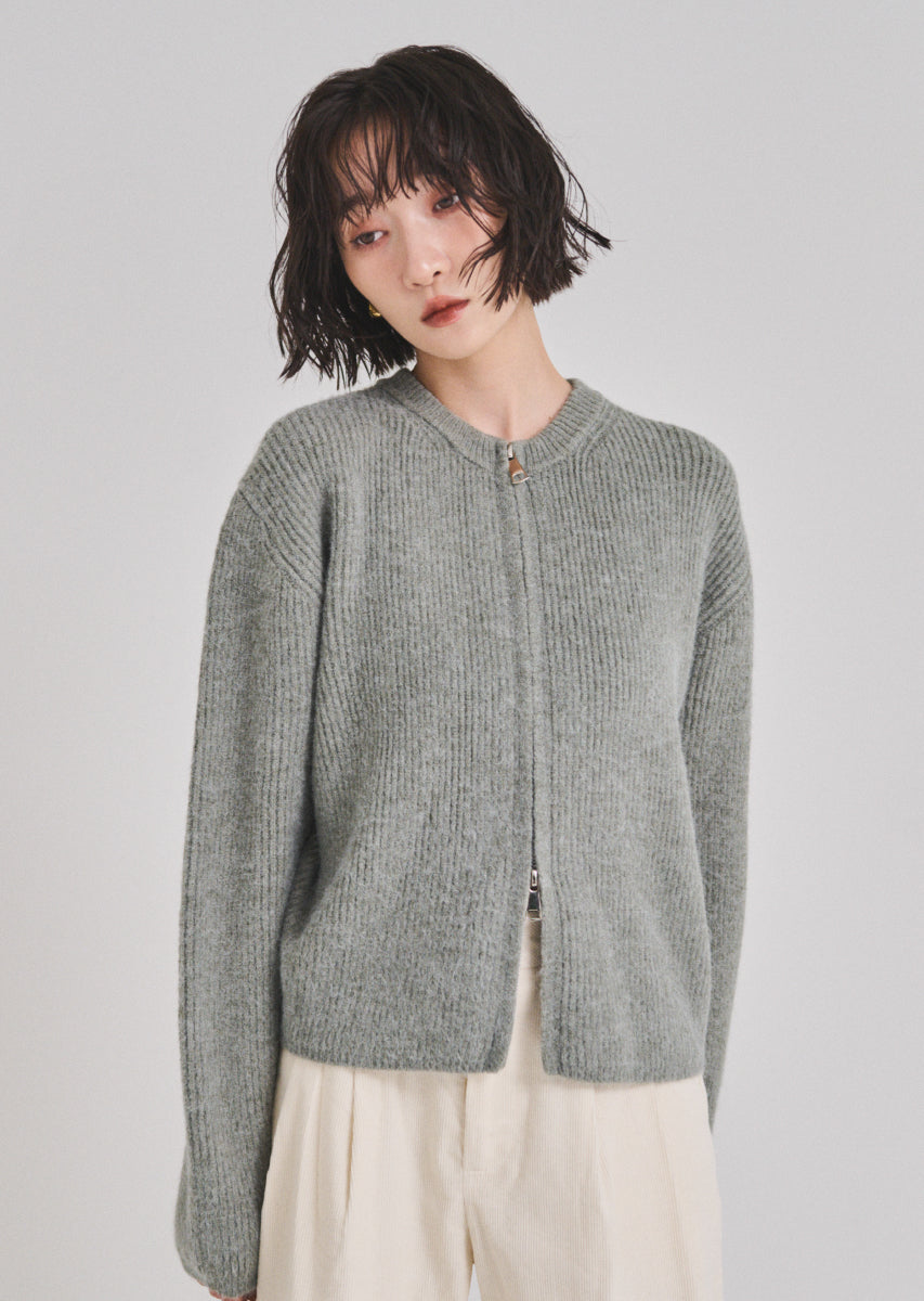 ダブルジップカーディガン