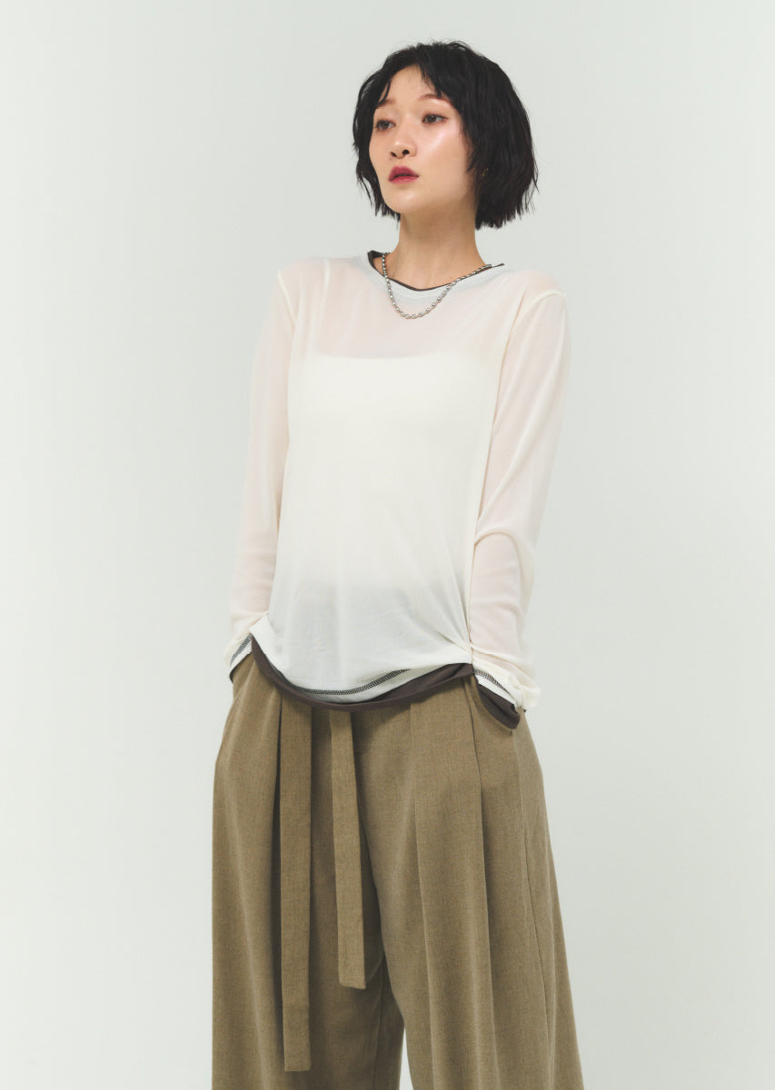 パワーネットバイカラープルオーバー