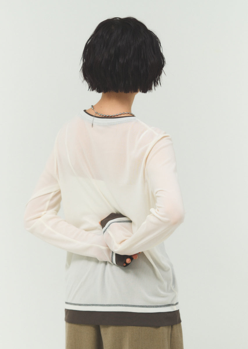 パワーネットバイカラープルオーバー