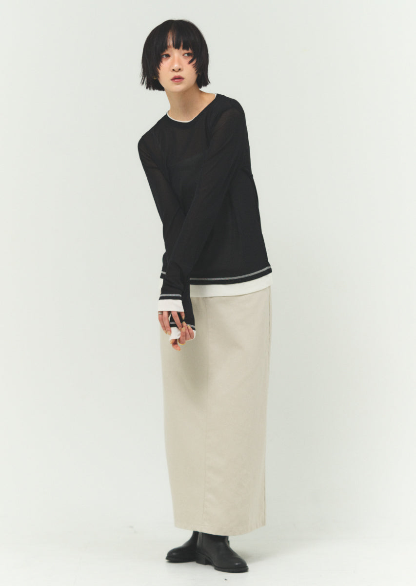 パワーネットバイカラープルオーバー