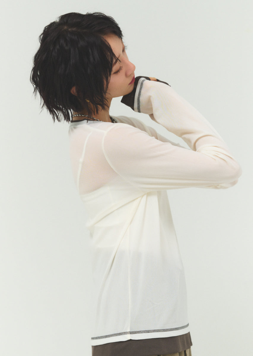 パワーネットバイカラープルオーバー