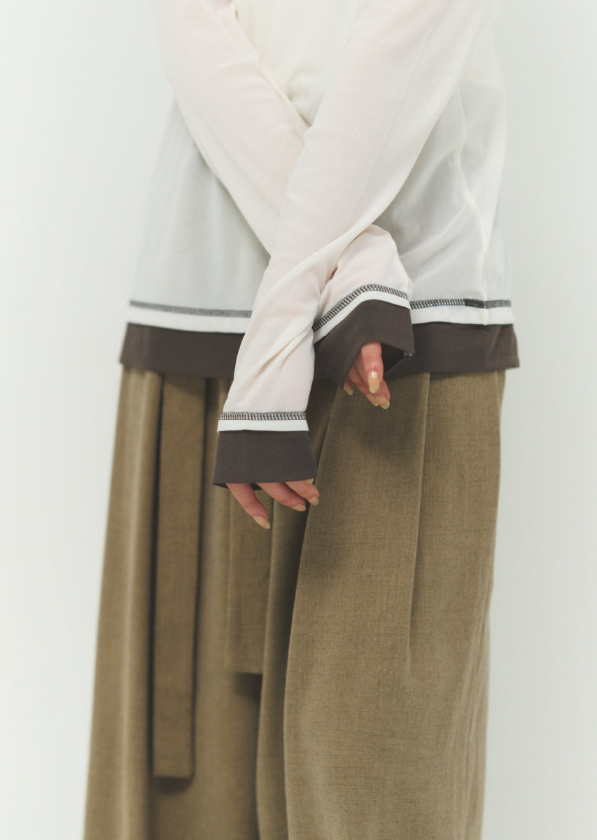 パワーネットバイカラープルオーバー