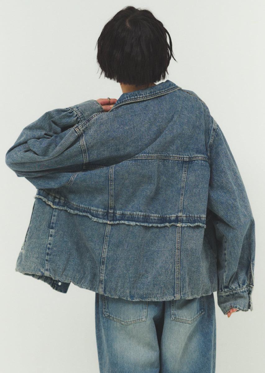バルーンシルエットデニムブルゾン