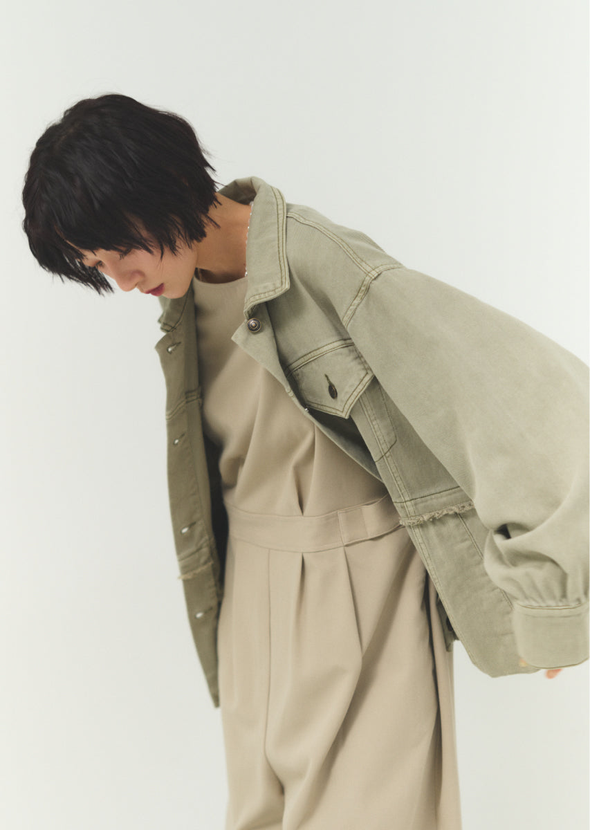 バルーンシルエットデニムブルゾン