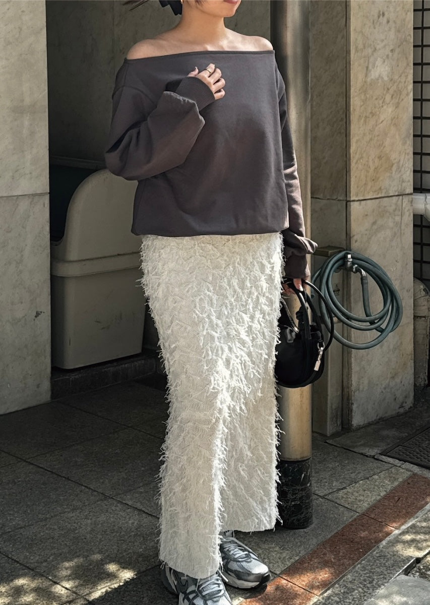 2wayショルダースウェットトップス