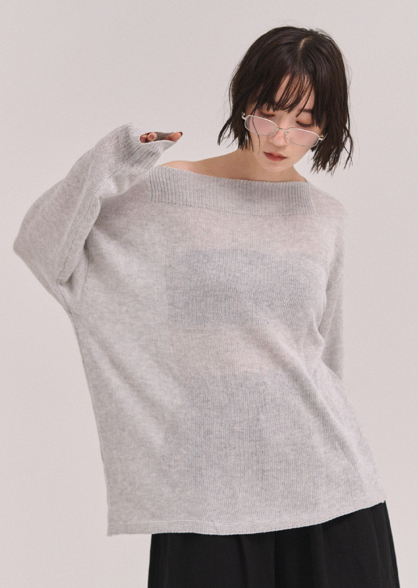 オフショルニットトップス