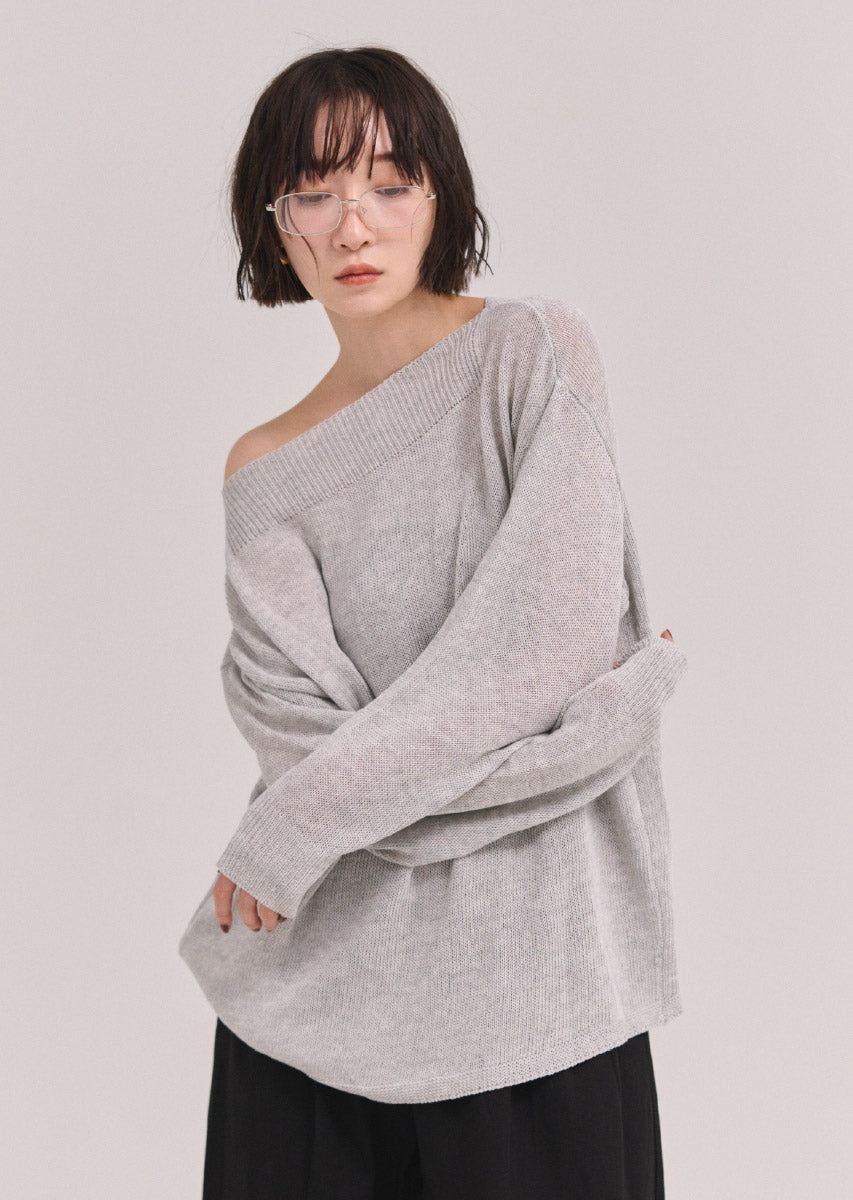 オフショルニットトップス