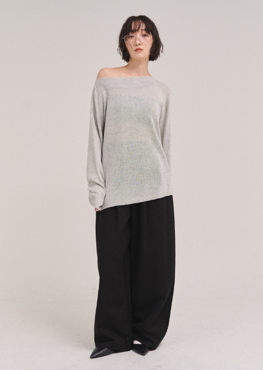 オフショルニットトップス