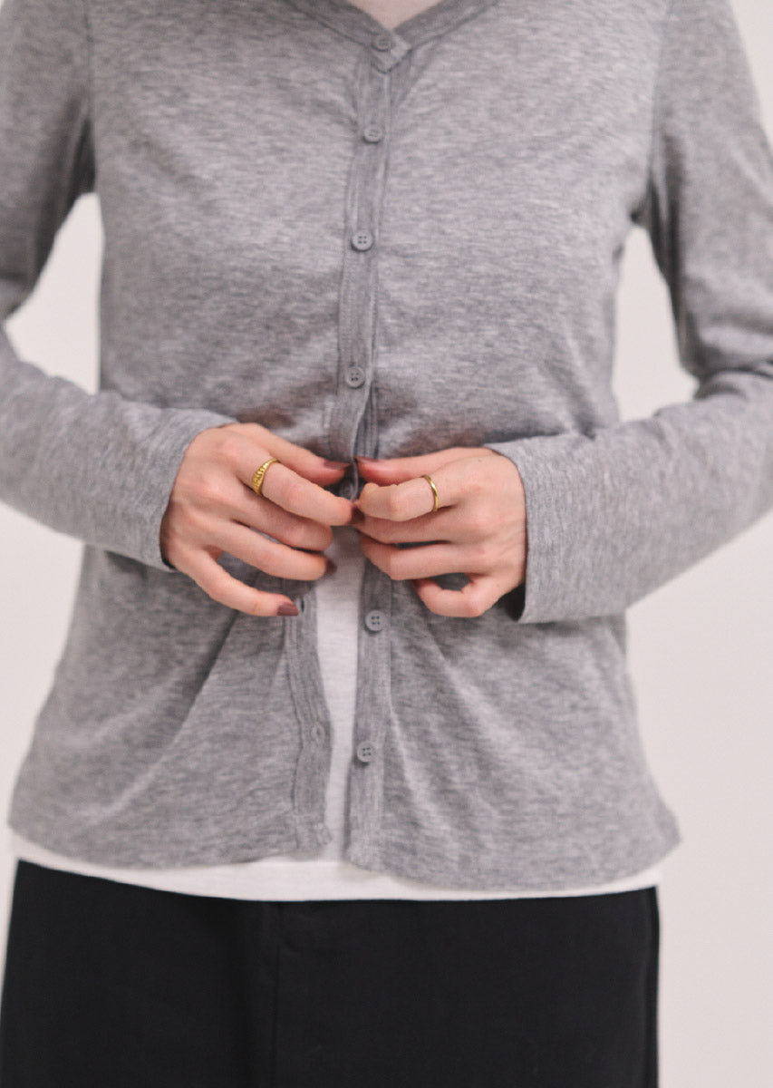 バイカラーソフトフィットカーディガン