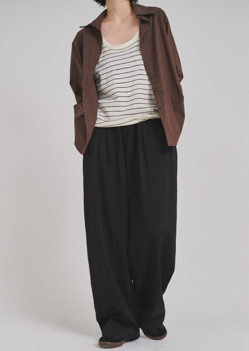 パンツ STOF Shirt Wide Pants タックチノワイドパンツ