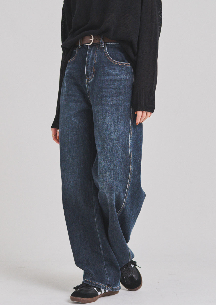 ベルトSETカーヴィーデニムパンツ