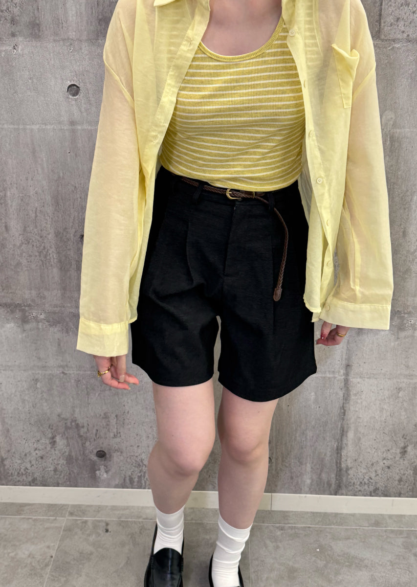 ベルト付きハーフパンツ