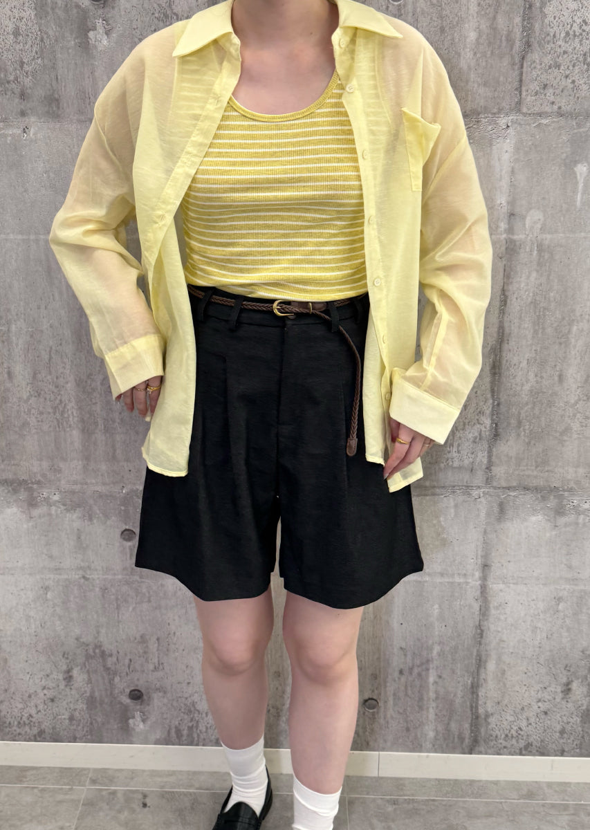 ベルト付きハーフパンツ