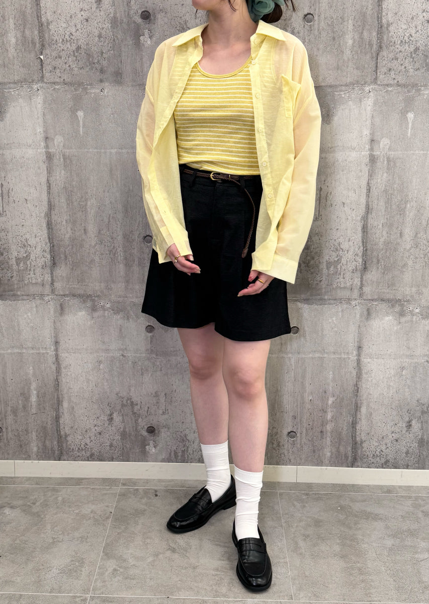 ベルト付きハーフパンツ