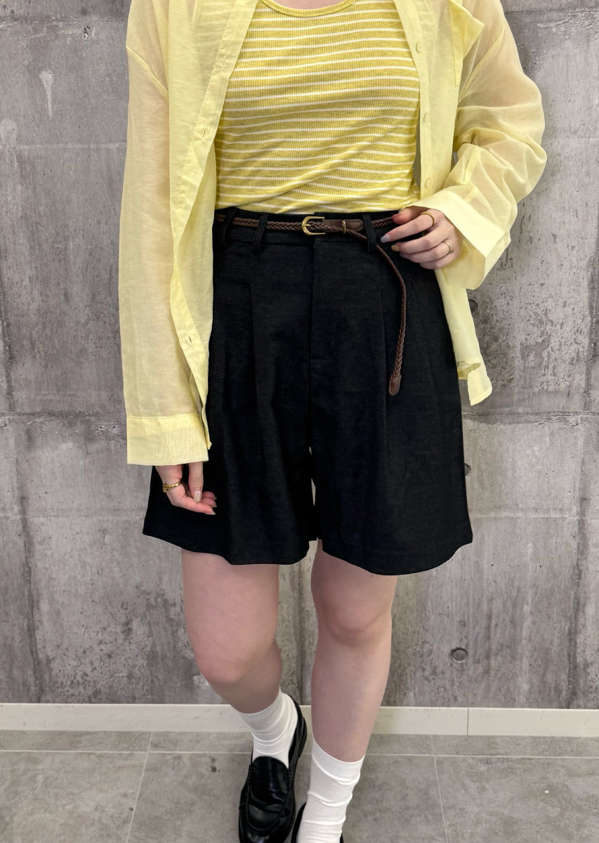 ベルト付きハーフパンツ