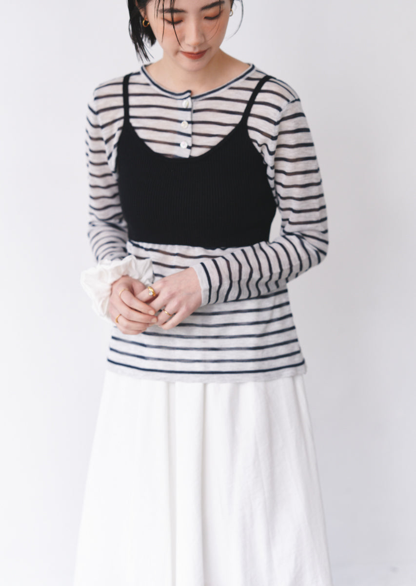 リブニットビスチェ