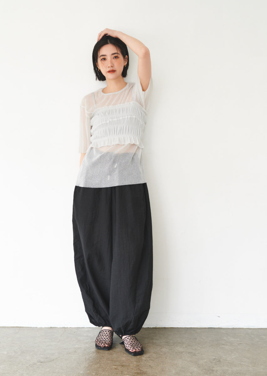 リラクシーボリュームタックパンツ