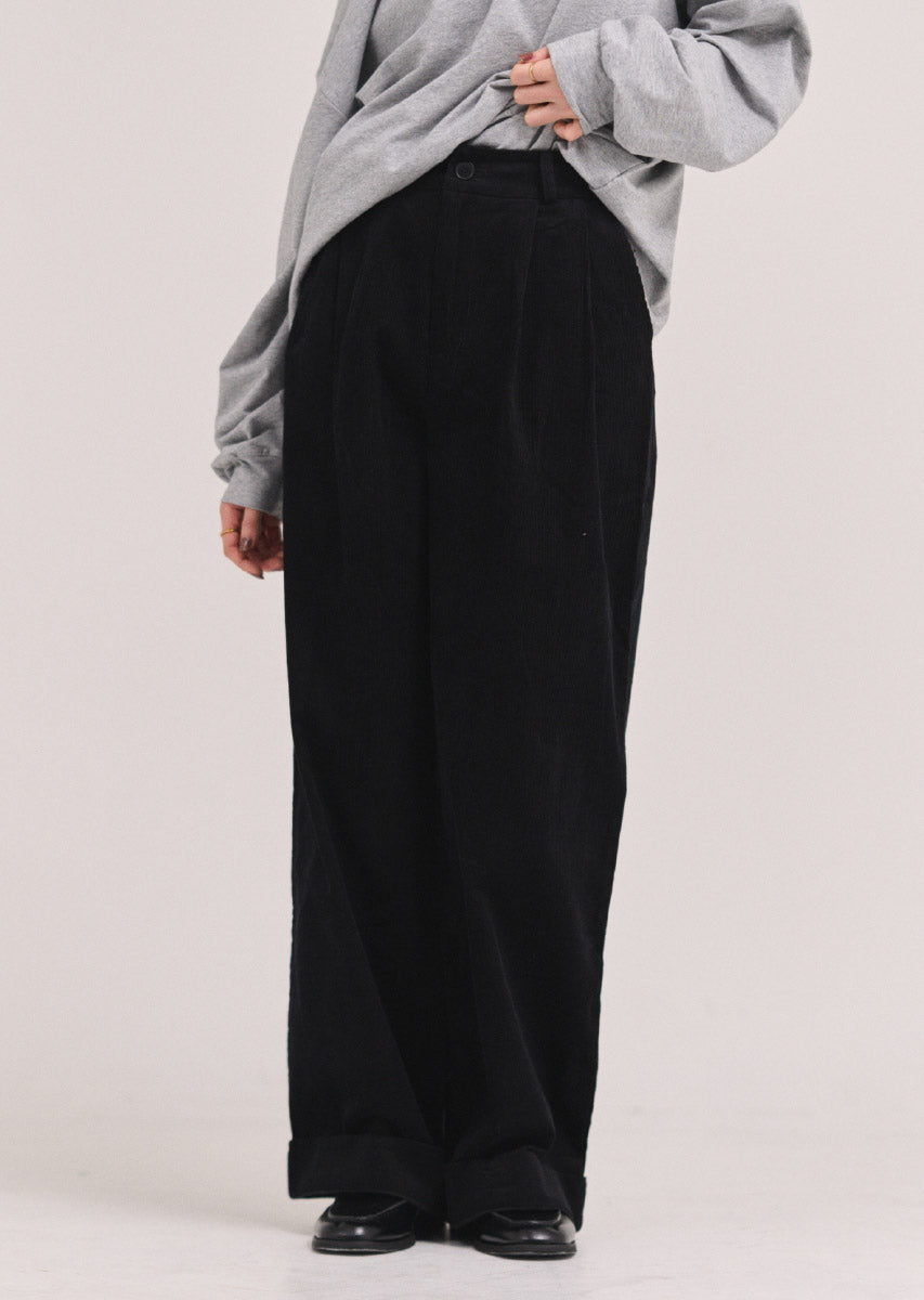 コーデュロイワイドパンツ